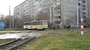 Разворот трамвая на треугольнике