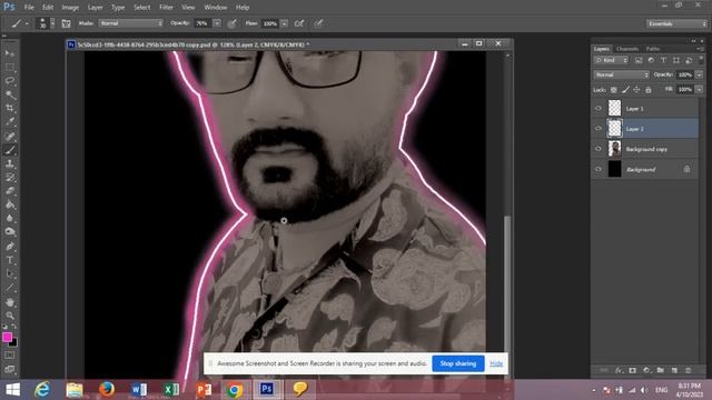 Photoshop me Glow effect kaise banaye   (Class 10) #tutorialyoutube #photoshoptutorial