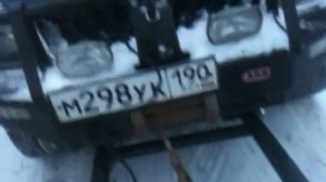 Работа снежного отвала паджеро спорт