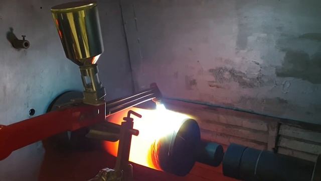 Газопорошковая наплавка установкой "ТЕНА ГНпм"/Hardfacing of self-fluxing alloys by "ТЕНА"