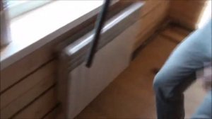 Установка алюминиевых батарей в деревянном доме