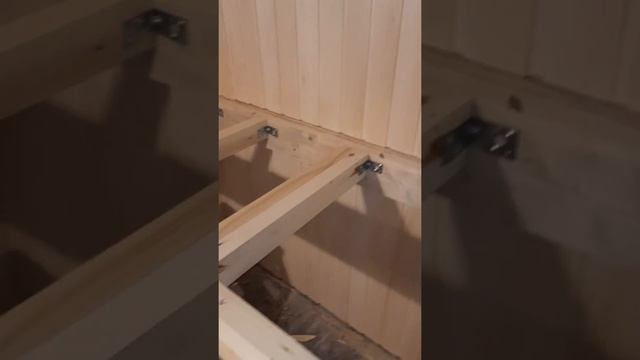 Как  сделать парящий полок в бане!!!