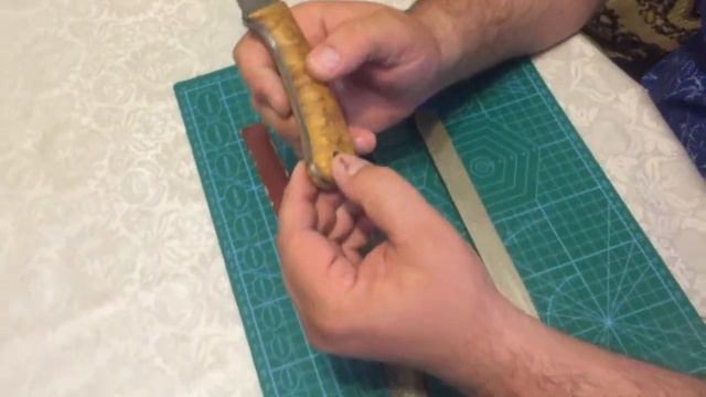 Изготовление ножа "кленовый лист", фултанг, рукоять карельская береза смотреть онлайн