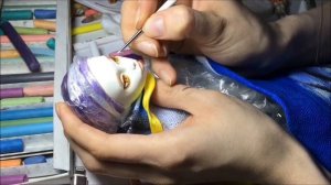 "До"/"После" Кастом, перерисовка лица куклы монстер хай