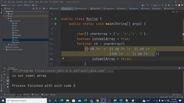 Array In Java In  (Hindi/Urdu) (part-5) | How To Check The Array Is Vowel Or Not