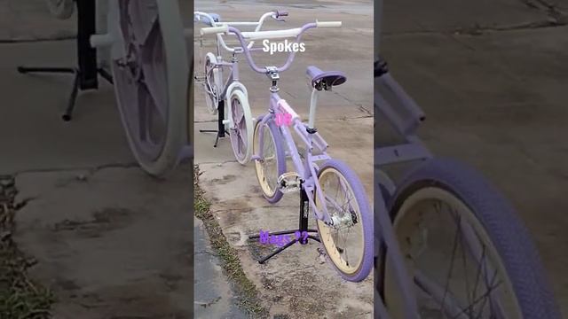 SPOKES or MAGS ?? Purple ? ? Reign Hutch Trickstars WHICH LOOKS BETTER ? #oldschool #bmx #freestyle