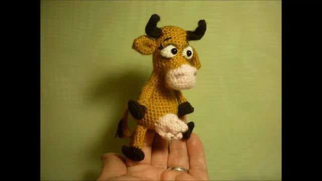 Коровка ДУСЯ. Пальчиковая игрушка.