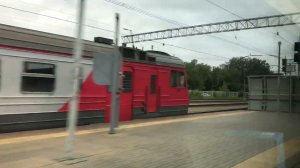 Станция Монино (Московская область) из окна поезда / Monino station. Moscow region (Russia)