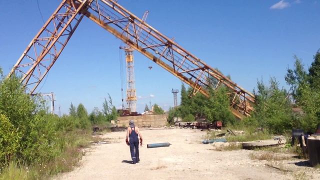 Демонтаж козлового крана.