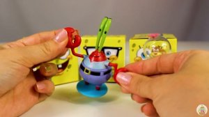 Губка БОБ Сюрпризы Игрушки Видео для детей Toys Surprise Spongebob Nickelodeon