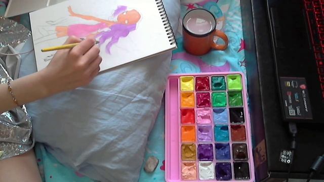 та самая гуашь с Aliexpress!!!!!!!! // HIMI смотреть онлайн