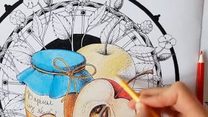 Раскрашиваю цветными карандашами