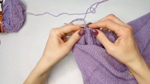 Платье спицами с узором из кос /  реглан снизу / рукав по кругу/ поворотное вязание /Ч 3