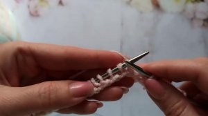 Узор Волны спицами. Узор Павлиний хвост. Вяжем вместе.