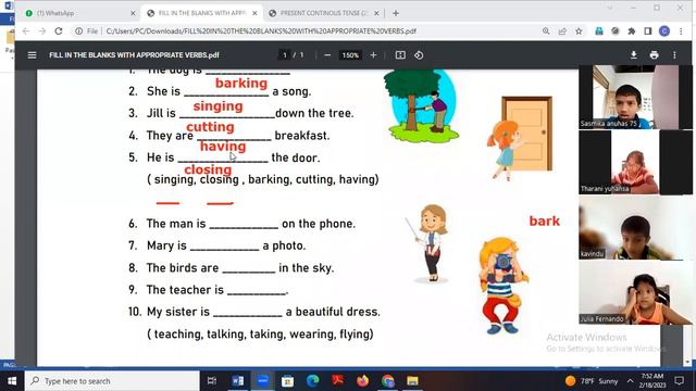 "I am doing "- Present Continuous Tense for Kids - Lesson 02 (For Sri Lankan students ) смотреть онлайн