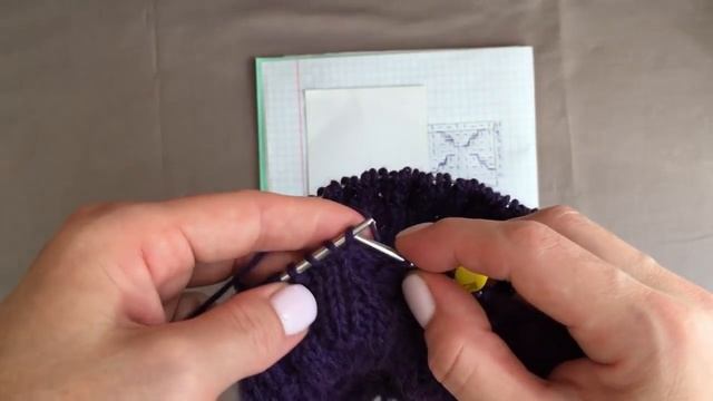 ВЯЗАНАЯ ШАПКА СПИЦАМИ ДЛЯ ВСЕХ ВОЗРАСТОВ"BLUEBERRY HAT" KNITTED HAT