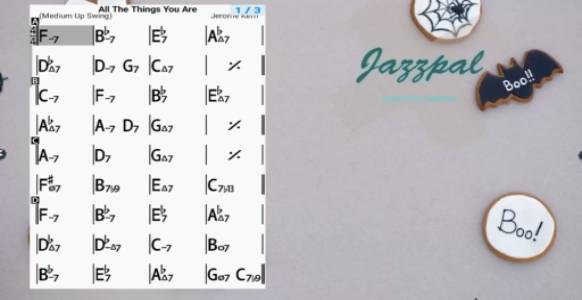 Джазовый стандарт "All the things you are" Ab 160bmp Jazz - Medium Swing минус one