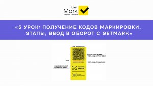 Процесс получения кодов маркировки, ввод в оборот