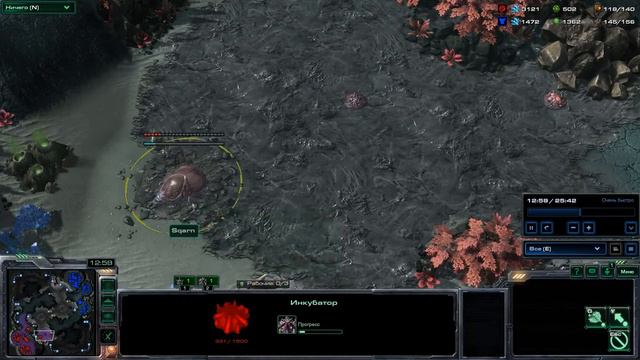 Starcraft 2 ПростоЧел (Терран) vs Sqarn (Зерг) Платиновая Лига Помечтай РВ