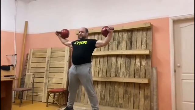 Шанин Александр Упражнение "Крест" с гирями 32 кг смотреть онлайн