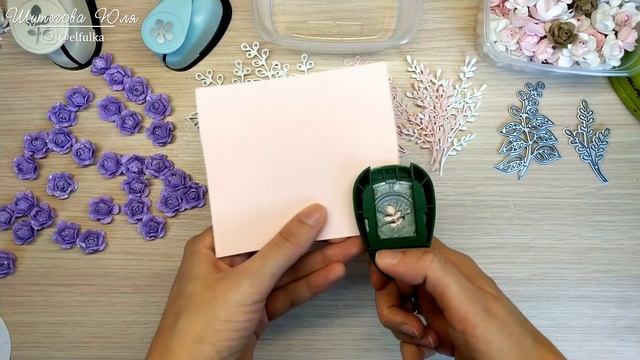Закулисье2: Как я делаю цветы и листья из бумаги своими руками + основа для коробочки / Скрапбукинг