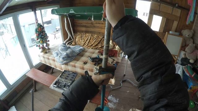 Лёдобур для шуроповерта с редуктором.