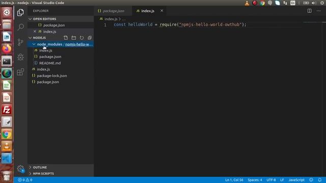 Learn Node JS Package Development Beginners Tutorial #3 Install Published Package & Use in Node App