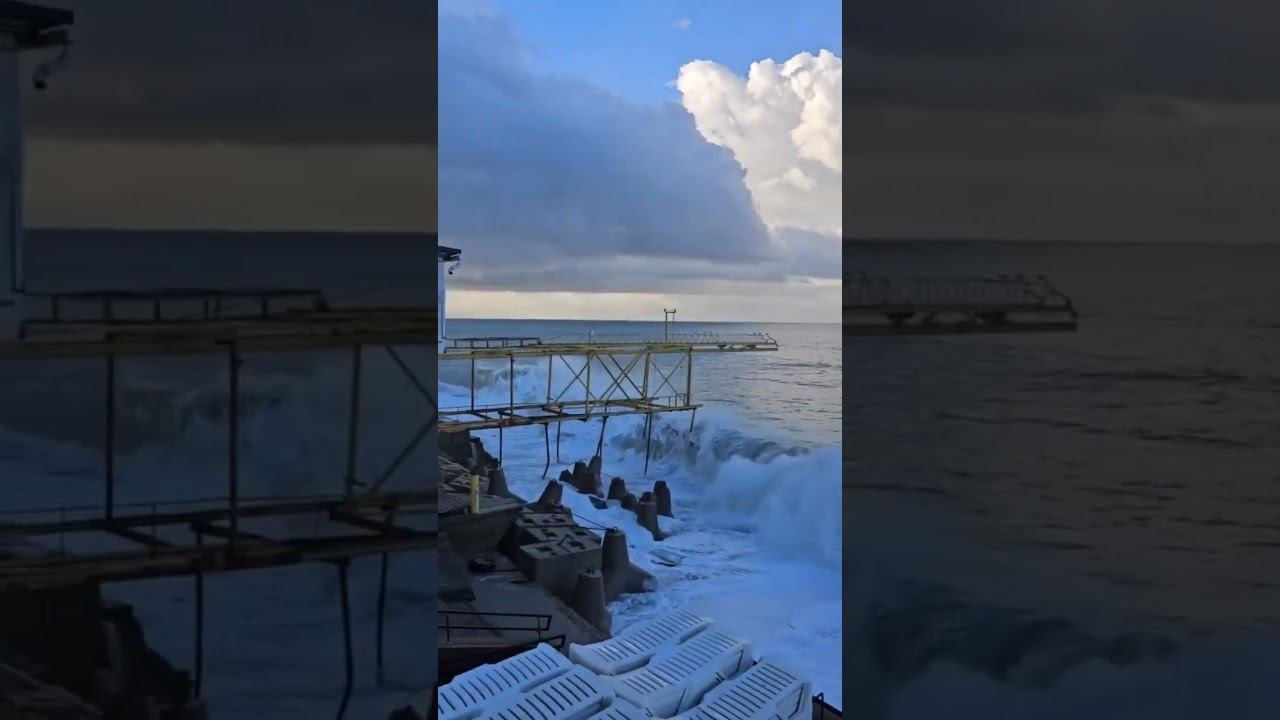 Лазаревское | Сегодня облачно +16°...+20° был небольшой дождь, волнение около - 3 баллов #shorts смотреть онлайн