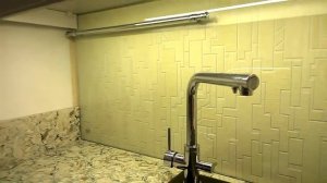 Фартук без фотопечати с установкой на обои