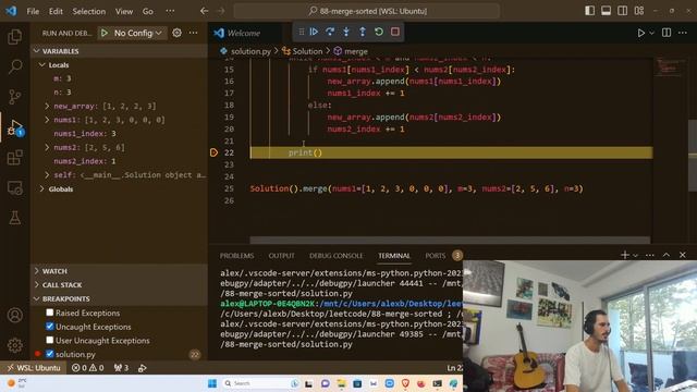 ?Solving All LeetCode Problems with PYTHON ? - 88 Merge Sorted Array