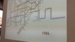 The years of the London Underground diagram map at the London Transport Museum.