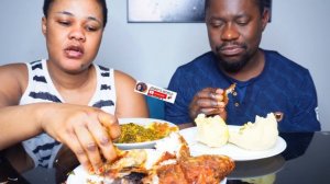 SHE SAID IT ALL 👏|SEMOLINA with SPINACH PEPPER STEW and FRIED FISH |AFRICAN FOOD MUKBANG