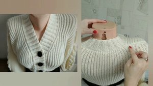 Кофта, связанная английской резинкой - один из главных трендов 2021-2022 годов