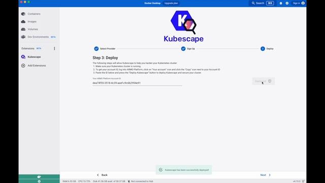 Kubernetes security for Docker Desktop with Kubescape