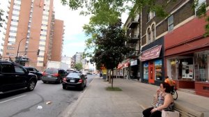 Walking Sherbrooke Street and Marcil Avenue in NDG Neighborhood in Montreal, Quebec, Canada