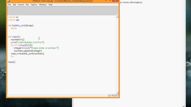 bubble sort in python