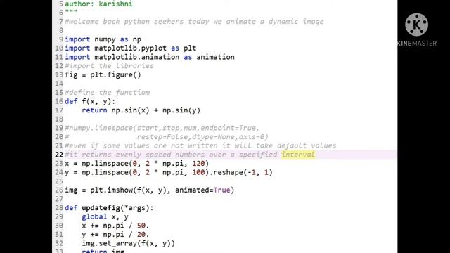 Dynamic Image animation | Matplot | python programming