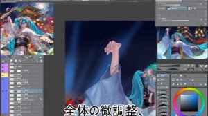 【厚塗りイラストメイキング】初音ミク×京都舞妓コラボイラスト　Pixiv京都36画仙イラコン入賞作品【digital painting process】【グリザイユ画法】