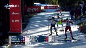 БИАТЛОН. КМ 2014-15. Поклюка (Словения). Мужчины. Масс-старт 15 км. (Eurosport). 21.12.2014. 1080i.