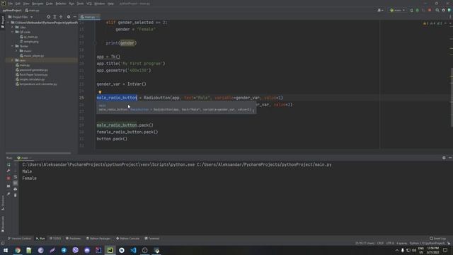 Python #25 - Tkinter Radiobutton widget