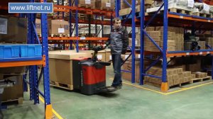 Электро тележка Noblelift серия PT с платформой и поручнями