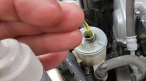HONDA CR-V 2006, замена масла гидроусилителя руля / Honda CR-V power steering fluid change
