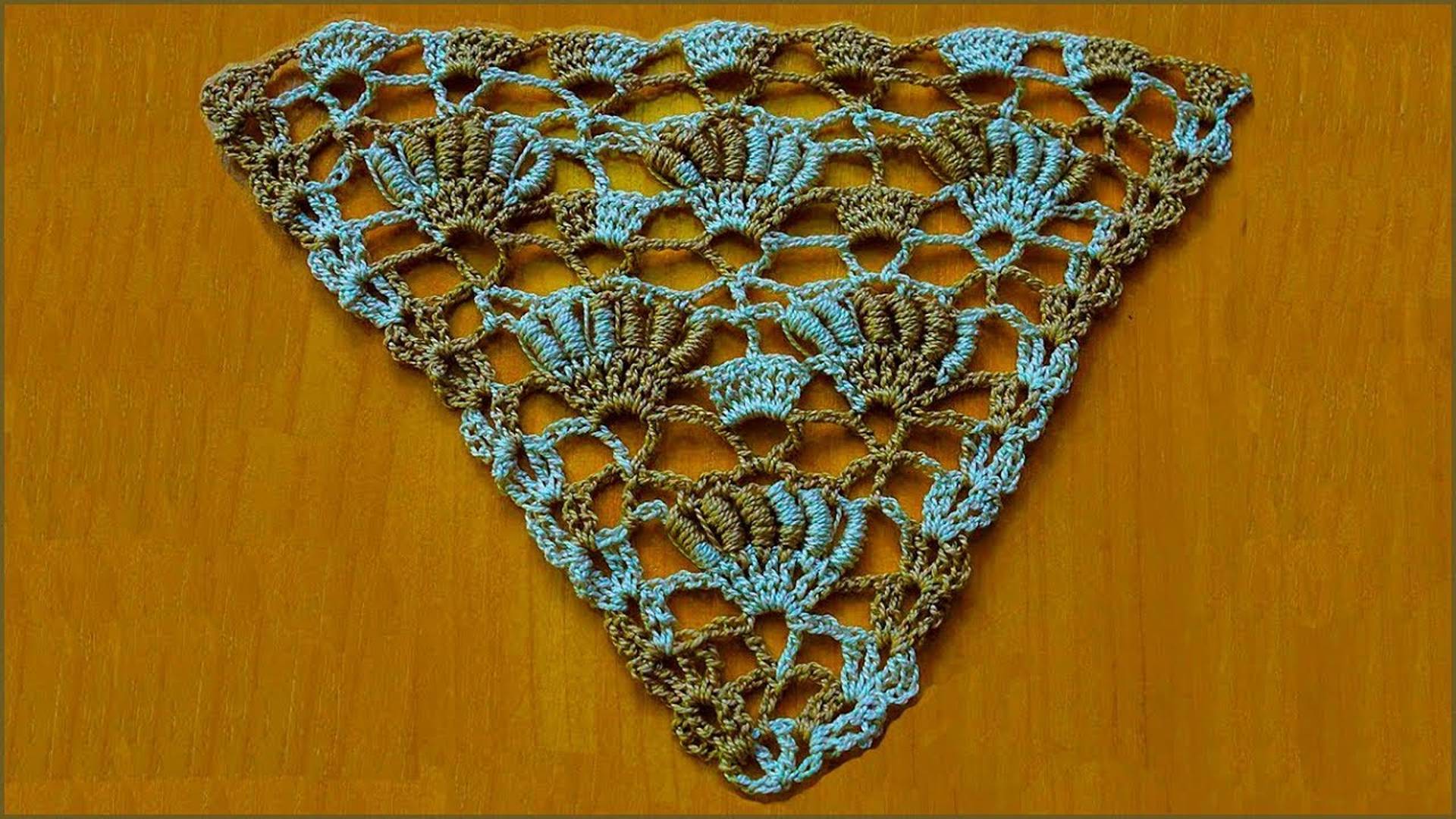 Узор для бактуса, шали. Бактус крючком. Узор крючком.