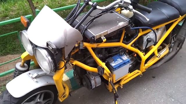 Мотоцикл с двигателем от автомобиля! смотреть онлайн