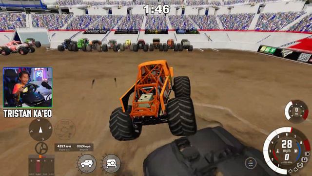 BeamNG.drive Monster Jam Monster Truck Show - 2 Wheels Skills & Freestyle Challenge смотреть онлайн
