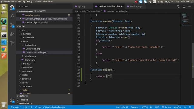 Laravel 8 tutorial -  Delete method API