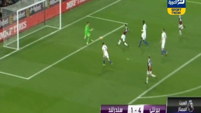 أهداف مباراة - بيرنلي 4  1 سندرلاند  الدوري الإنجليزي