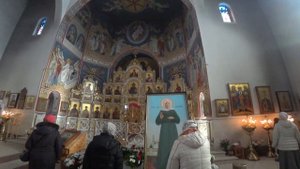 Минск. Храм Святой  Софии Слуцкой.  Ковчег с мощами СВЯТОЙ БЛАЖЕННОЙ МАТРОНЫ МОСКОВСКОЙ.