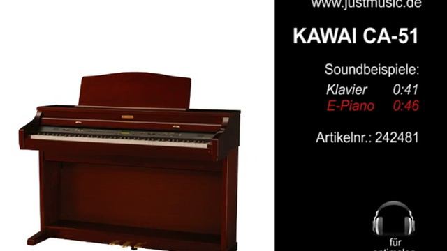 Digitalpiano Kawai CA-51 (Piano & E-Piano sound) смотреть онлайн