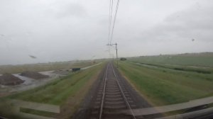 Train Cab Ride NL / Rain / Zaandam - Den Helder - Amsterdam / VIRM Intercity / June 2019